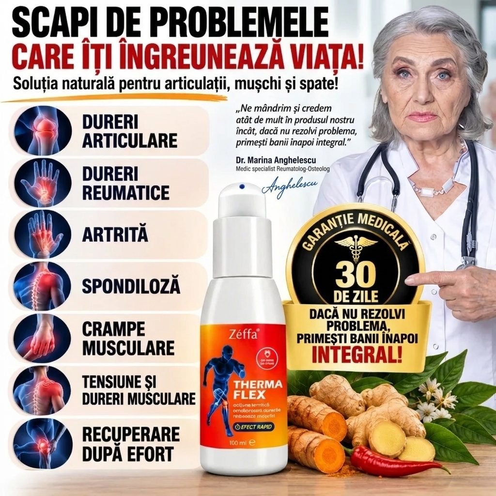 Scapi de problemele care îți îngreunează viața — Therma Flex pentru dureri articulare, reumatice, artrită, spondiloză